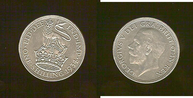 ROYAUME-UNI 1 Shilling Georges V 1934 SPL